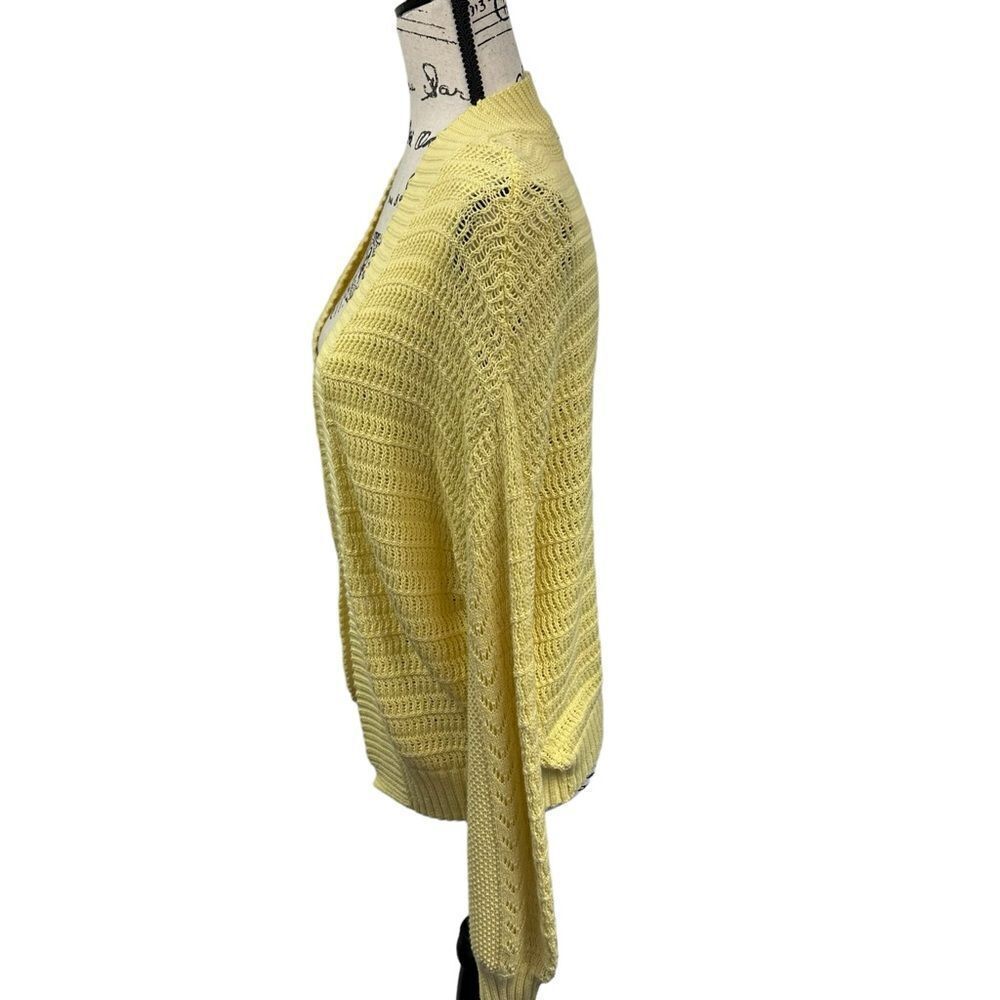 Wild Fable Butter Yellow Knit Open Front Oversized Cardigan, Small - Picture 4 of 12